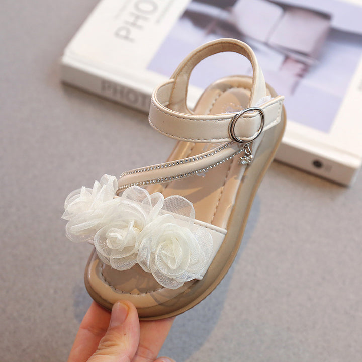 Mädchen Floral Verzierte Komfort Sandalen Drune
