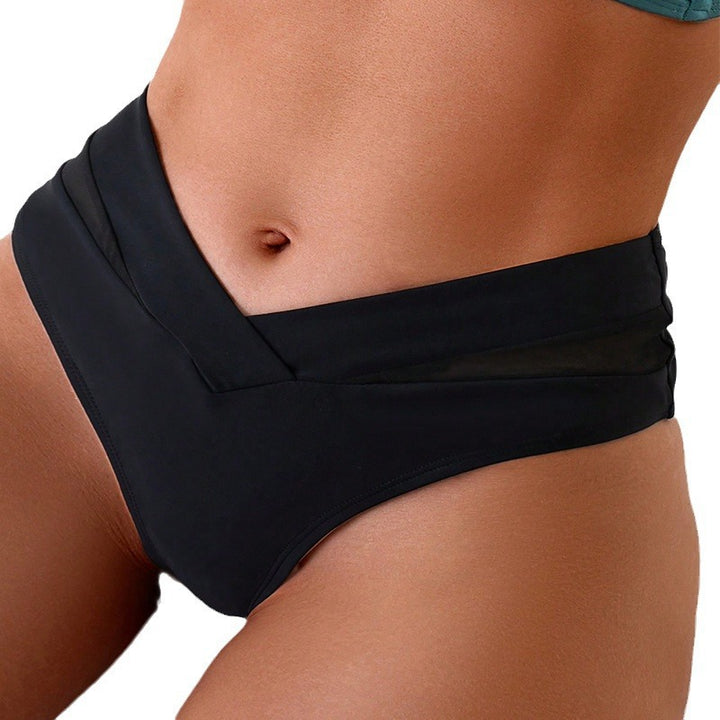 Damen Hochgeschnittene Bikinihose mit eleganter Wickeloptik Drune