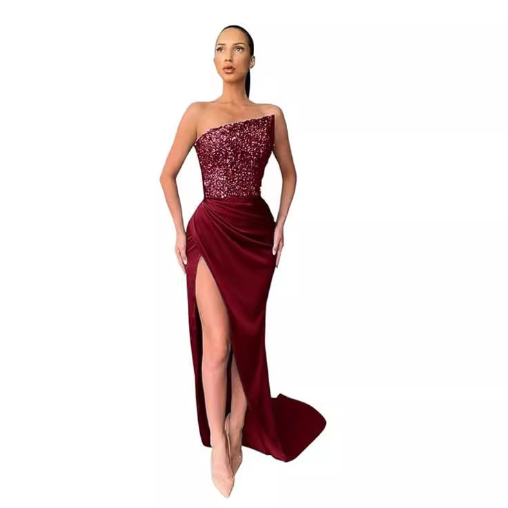 Drune | Elegantes mittellanges Abendkleid