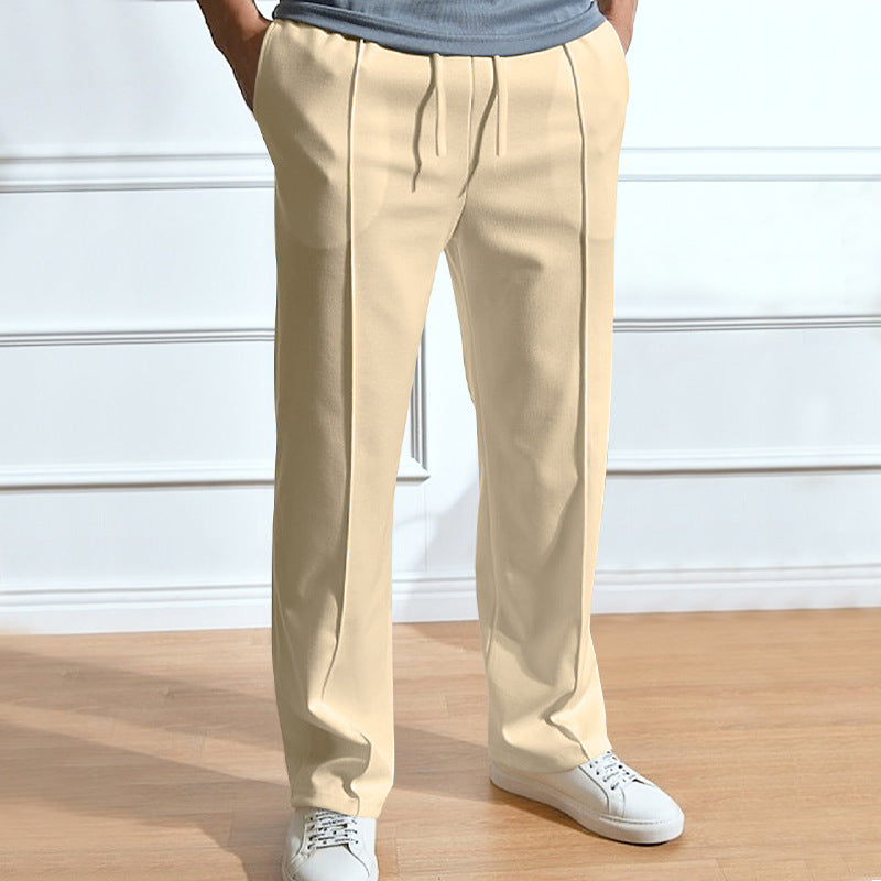 Herren Elegante Freizeithose mit bequemen Seitenstreifen und Gummizug Drune