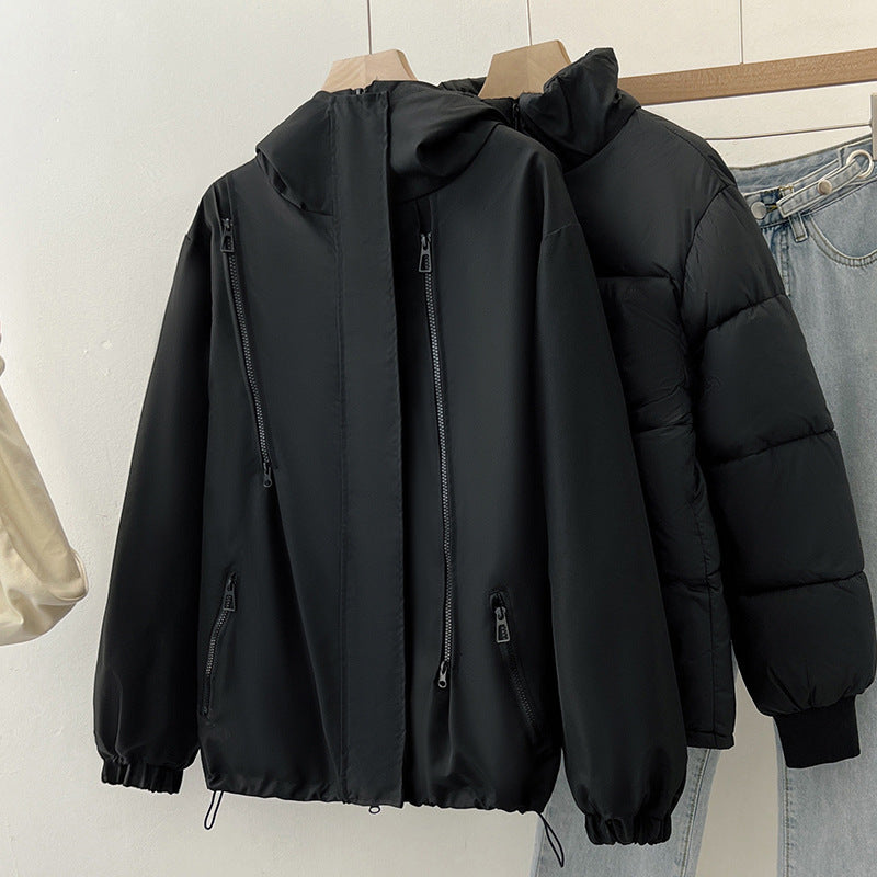 Damen Leichte Übergangsjacke mit verstellbarem Kapuzenkragen und praktischen Taschen Drune