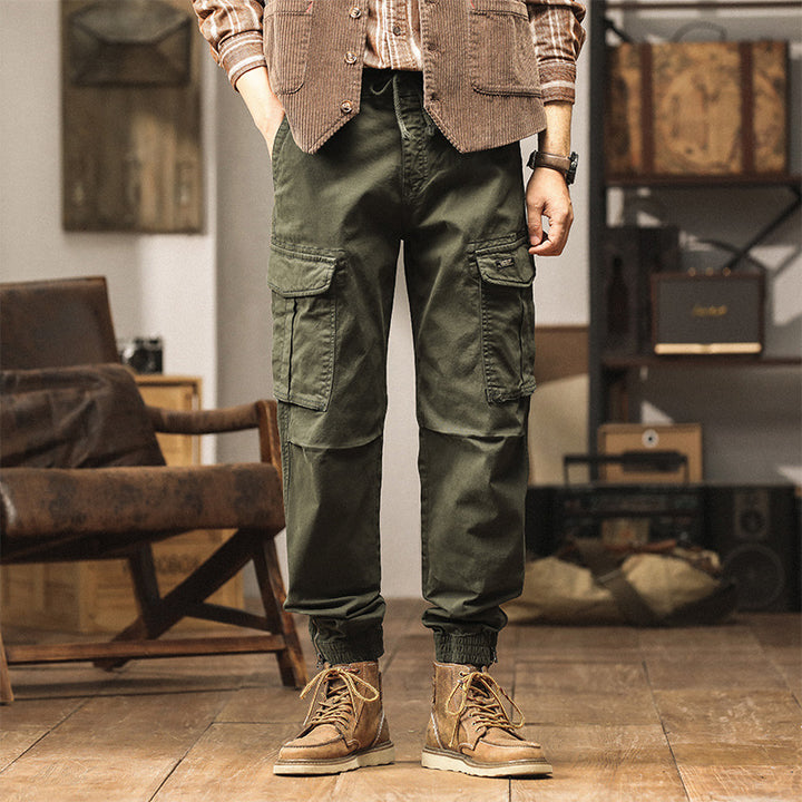 Herren Cargo-Jogginghose im Utility-Look mit Tunnelzugbund und Reißverschluss-Knöcheln Drune