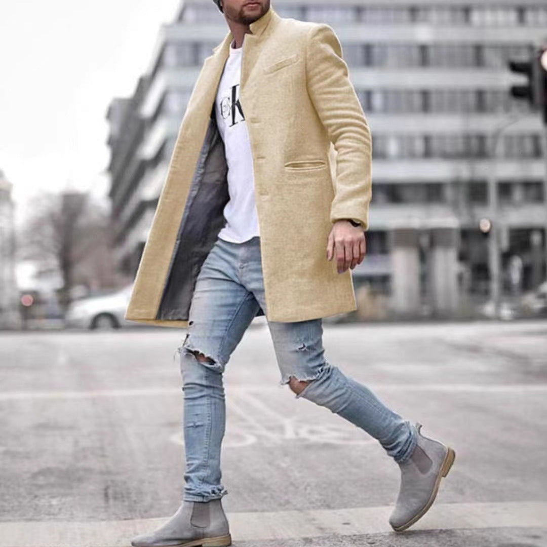 Herren eleganter Langmantel Drune