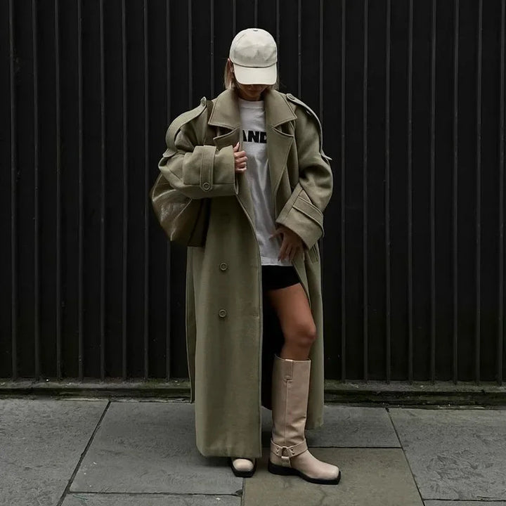 Damen Federgewicht Oversize-Mantel Drune