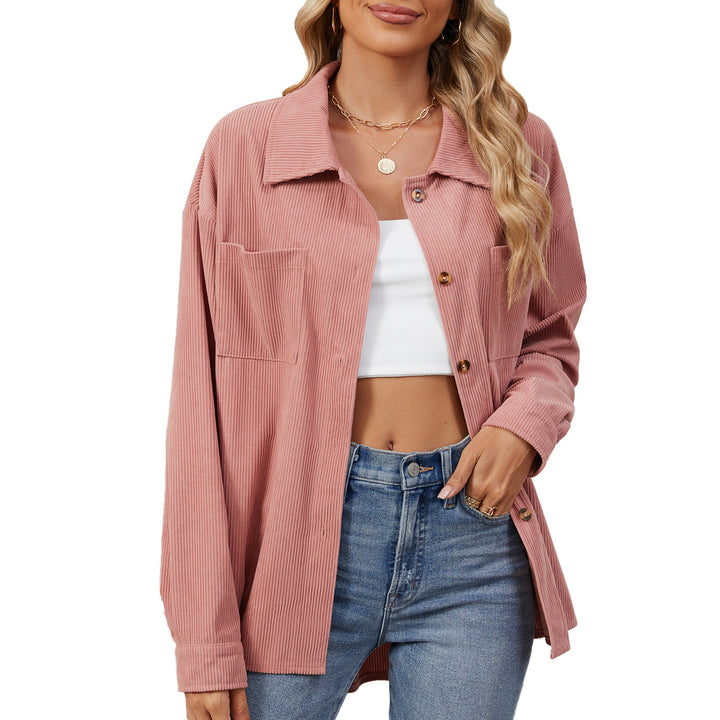 Damen Cordjacke mit bequemer Passform und praktischen Brusttaschen Drune