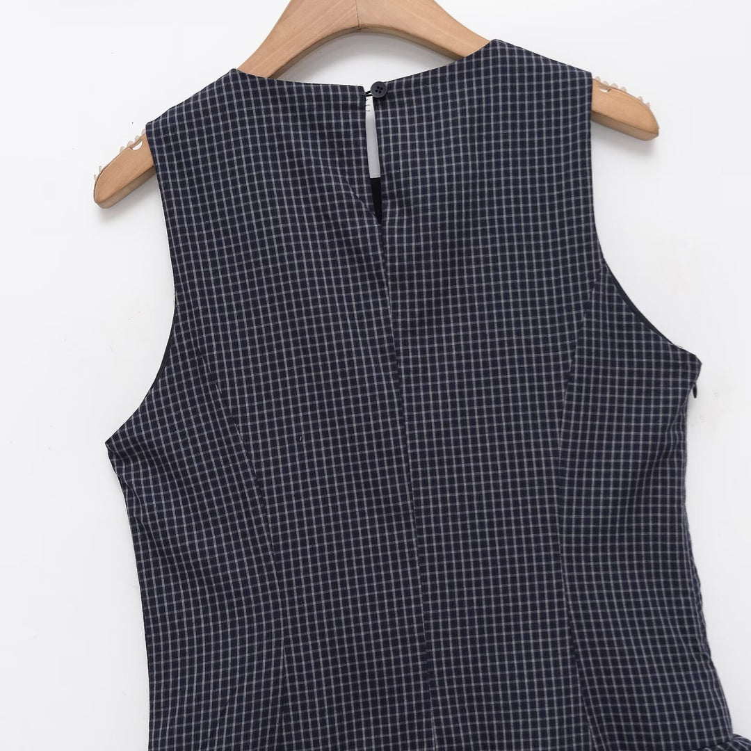 Damen Raffiniertes Sommerkleid mit voluminösem Rüschensaum und elegantem Muster Drune