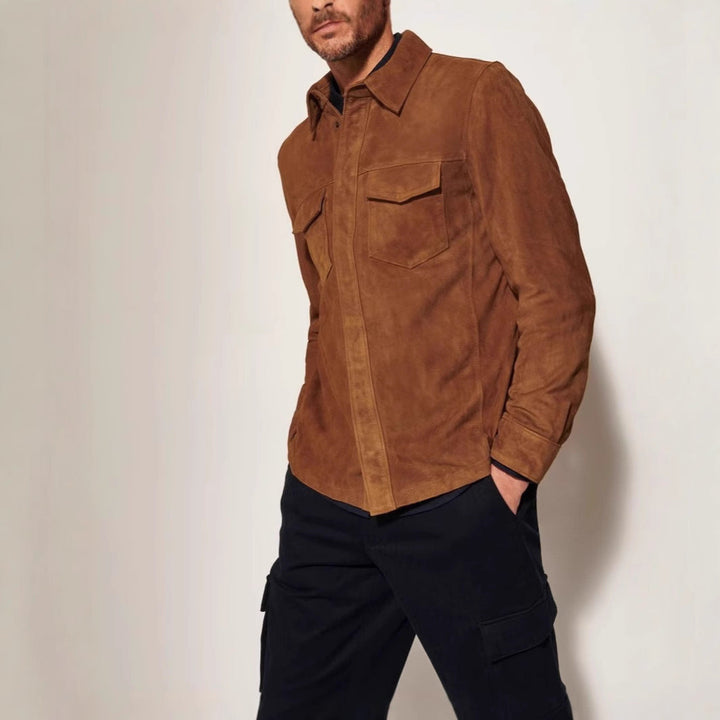 Herren hochwertige Vegan lederjacke im klassischen Design Drune