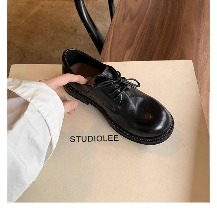 Damen Schnürschuhe aus hochwertigem Leder mit eleganter Profilsohle Drune
