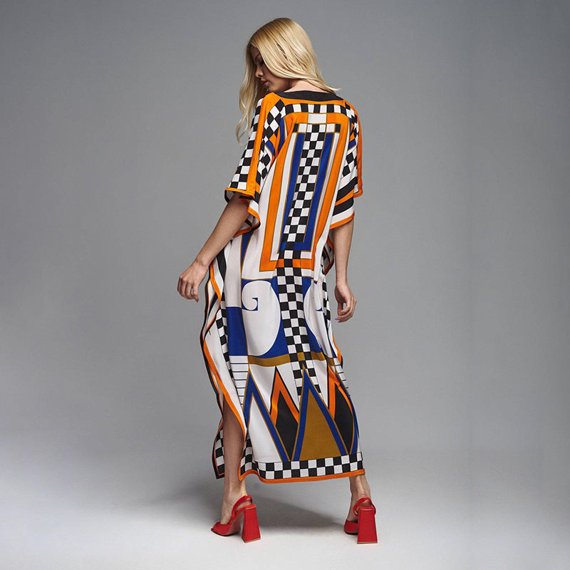 Damen Kaftan mit kunstvollem Muster und frischem Design Drune