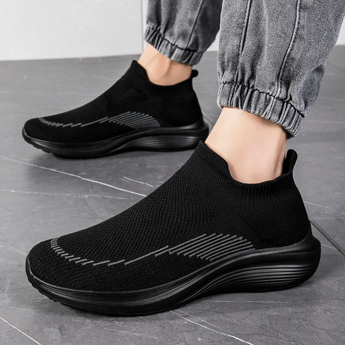Herren nan sockenähnliche Strick-Sneaker mit nahtlosem Obermaterial und stoßdämpfender Sohle Drune
