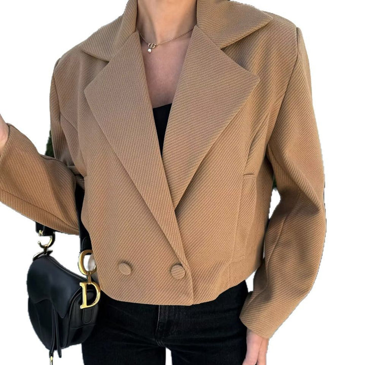 Damen Modischer Oversized-Blazer im klassischen Streifenmuster Drune