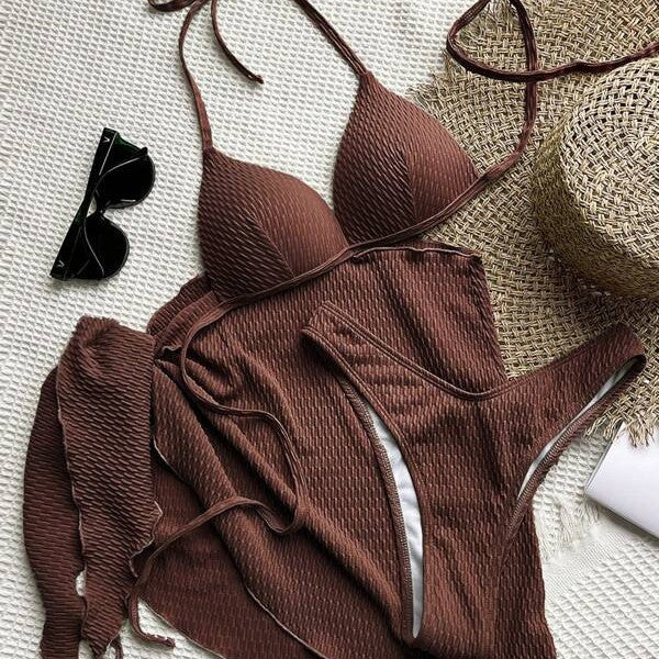 Damen Bikini-Set mit raffiniertem Wickeldesign und eleganten Halterträgern Drune