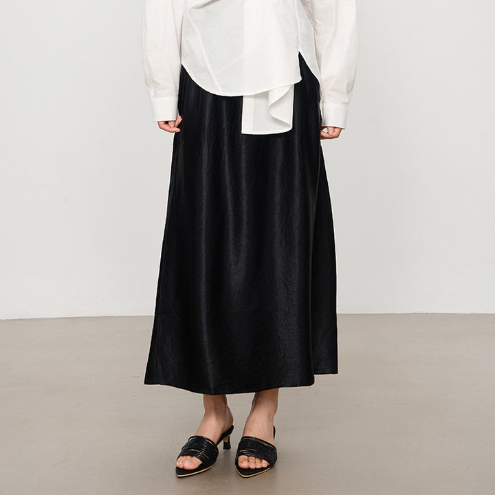 Damen Eleganter Maxirock aus hochwertigem Chiffon Drune