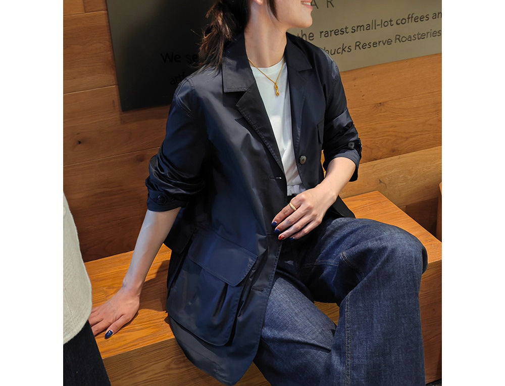 Damen Modische Utility-Jacke mit praktischen Taschen Drune