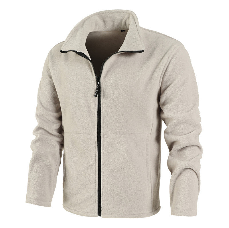 Herren Leichte Fleecejacke mit Stehkragen und durchgehendem Reißverschluss Drune