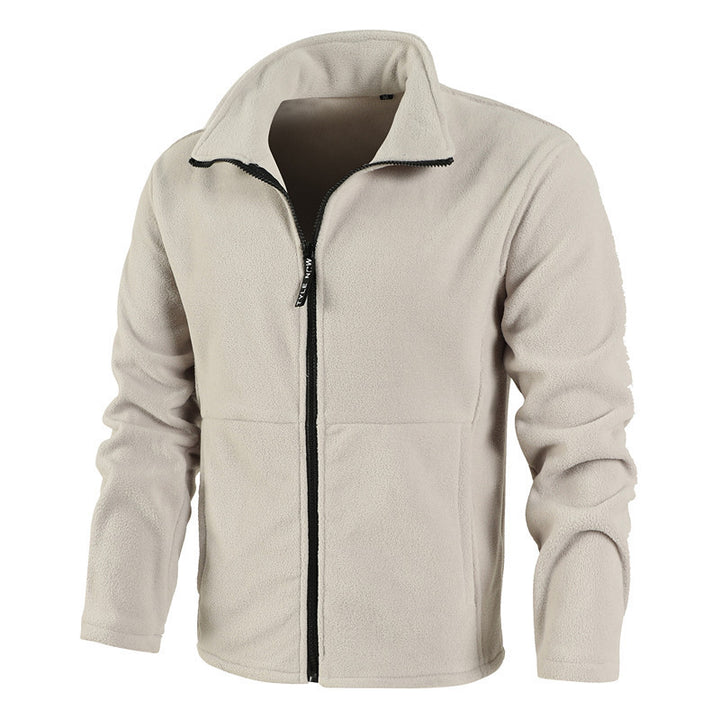 Herren Leichte Fleecejacke mit Stehkragen und durchgehendem Reißverschluss Drune