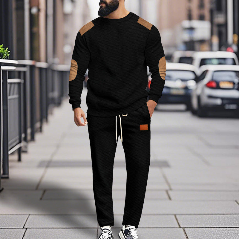 Herren modisches Sportanzug Set mit elastischem Bund und praktischen Taschen Drune
