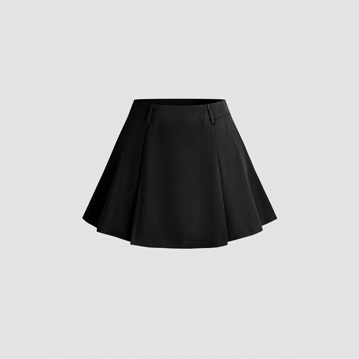 Damen Plissierter Minirock mit angedeutetem Bund Drune