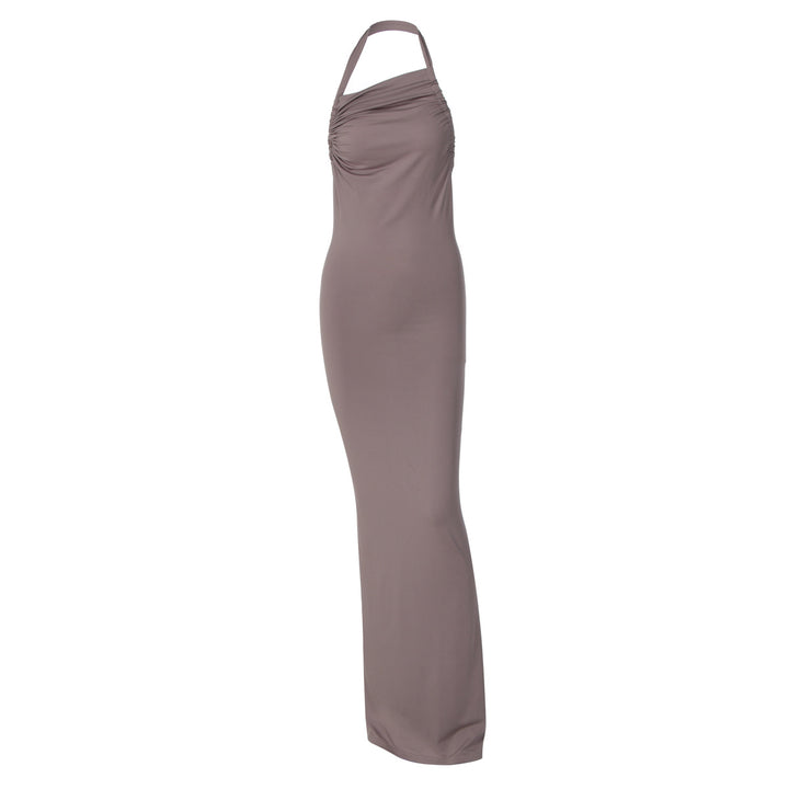 Damen trägerloses Maxikleid mit elegantem Drapé Drune