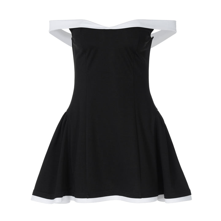 Damen Off-Shoulder Kleid Drune