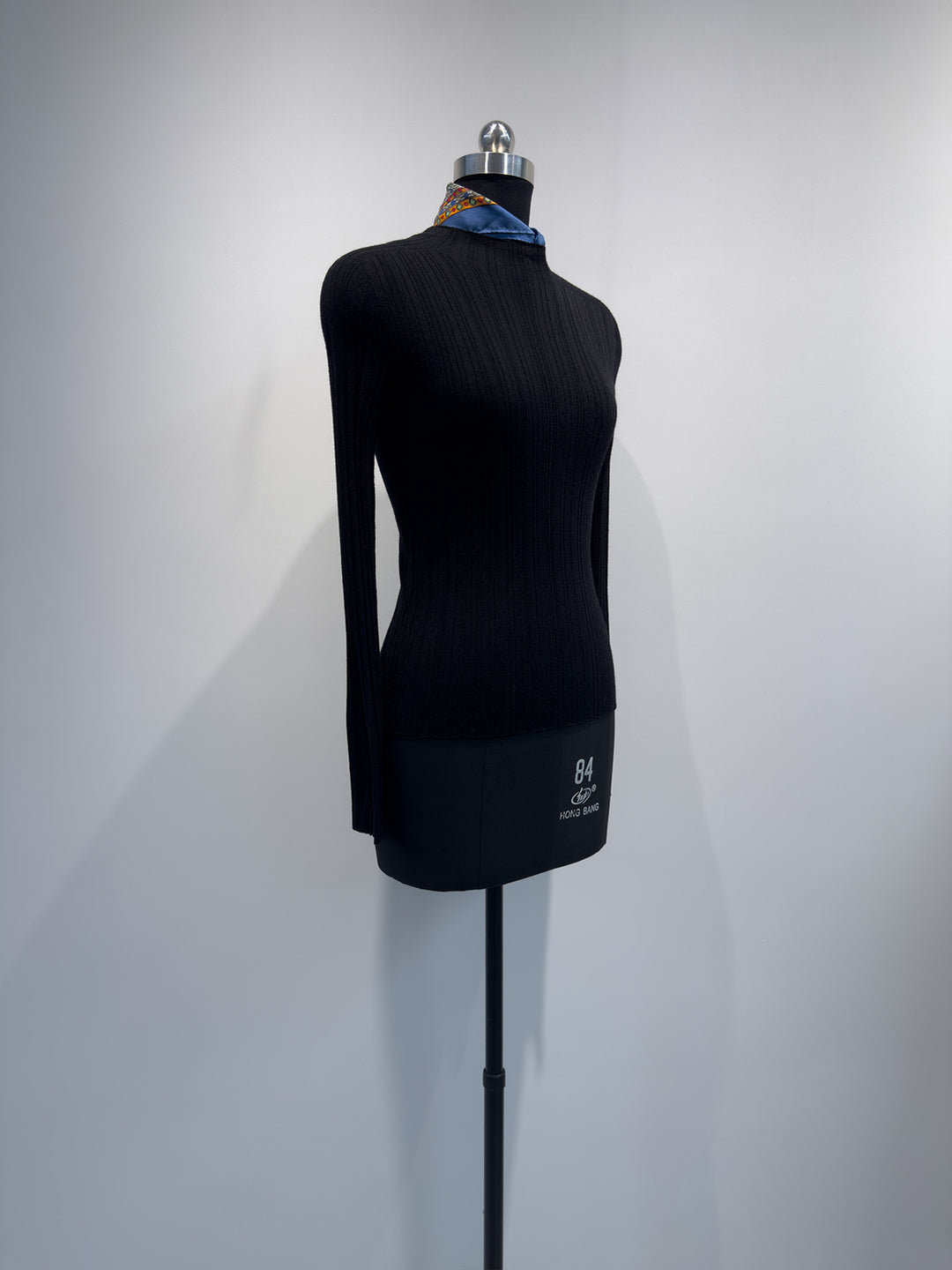 Damen stilvoll gerippter Stehkragenpullover Drune