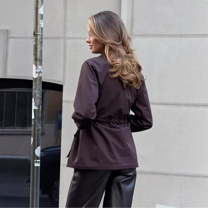 Damen lässige Utility-Weste mit praktischen Taschen und verstellbarem Kordelzug Drune