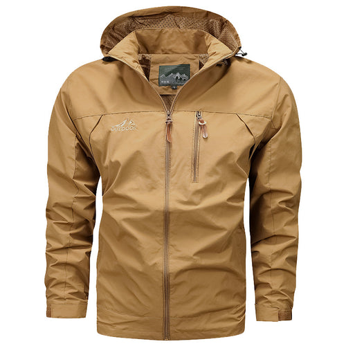 Herren Ultraleichte Außenjacke mit verstellbarer Kapuze