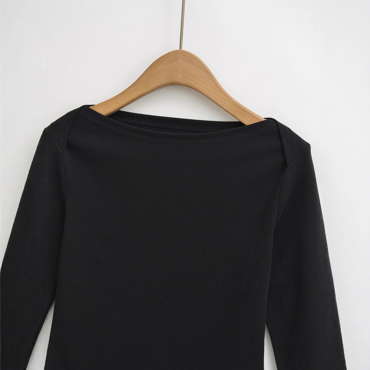 Damen Langarmshirt mit lockerem Schnitt und eleganten Schulterdetails Drune