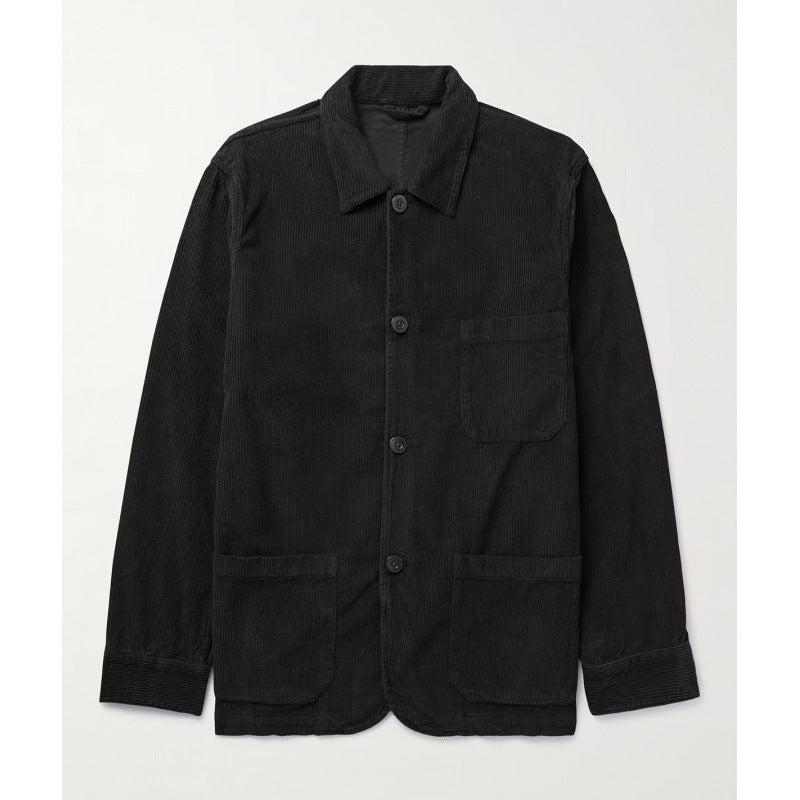 Damen lässige Cordjacke mit praktischen Taschen Drune