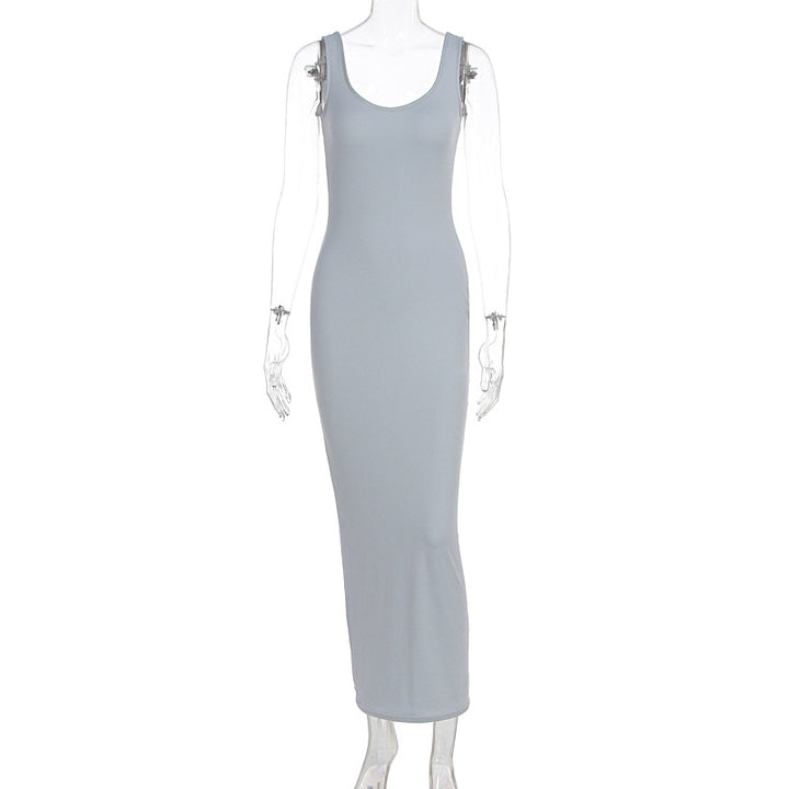 Damen Figurbetontes Maxikleid aus hochwertigem Jerseystoff Drune