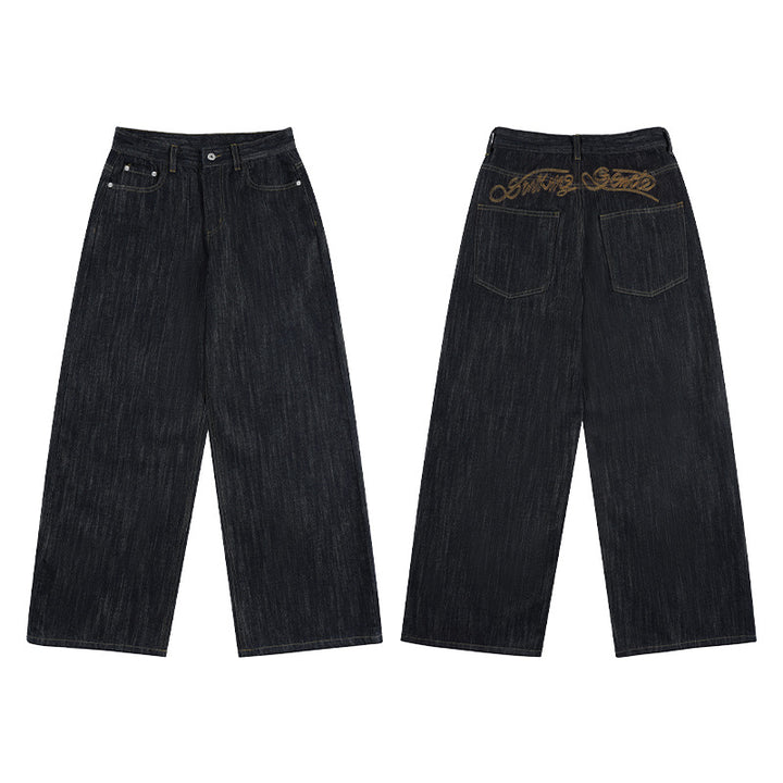 Herren Oversize-Denim-Palazzohose mit extra weitem Bein und soften Drape-Effekt Drune