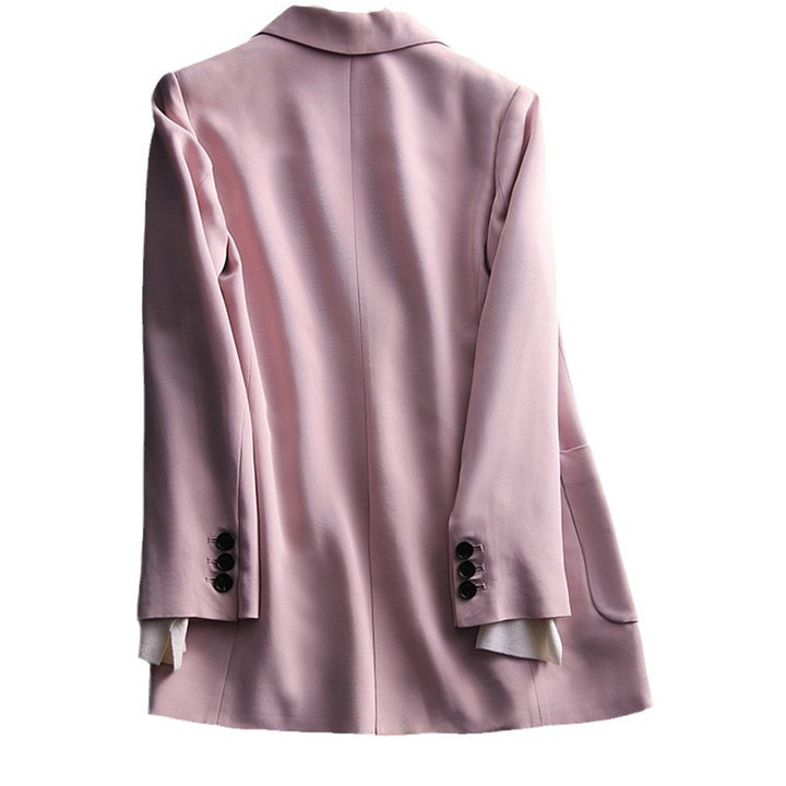Damen Leichter taillierter Einreiher-Blazer mit krempelbaren dreiviertel-Ärmeln Drune