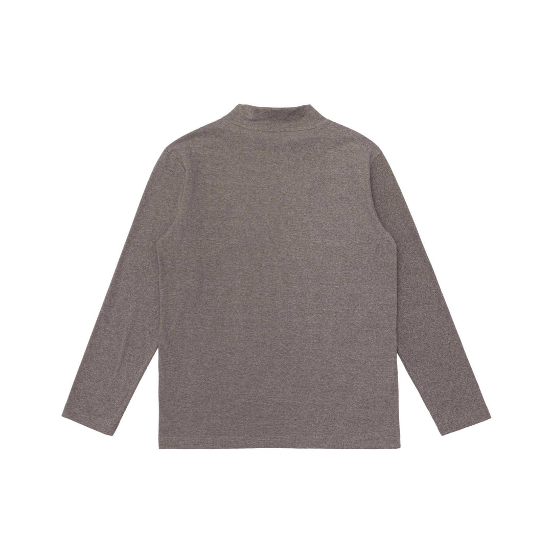 Unisex Feinstrukturierter Stehkragen-Pullover mit Teilungsnähten Drune