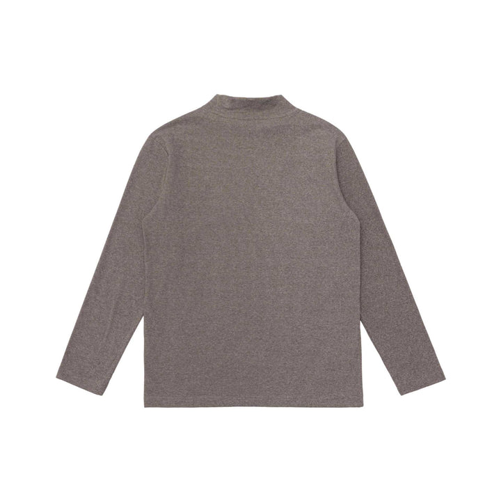 Unisex Feinstrukturierter Stehkragen-Pullover mit Teilungsnähten Drune