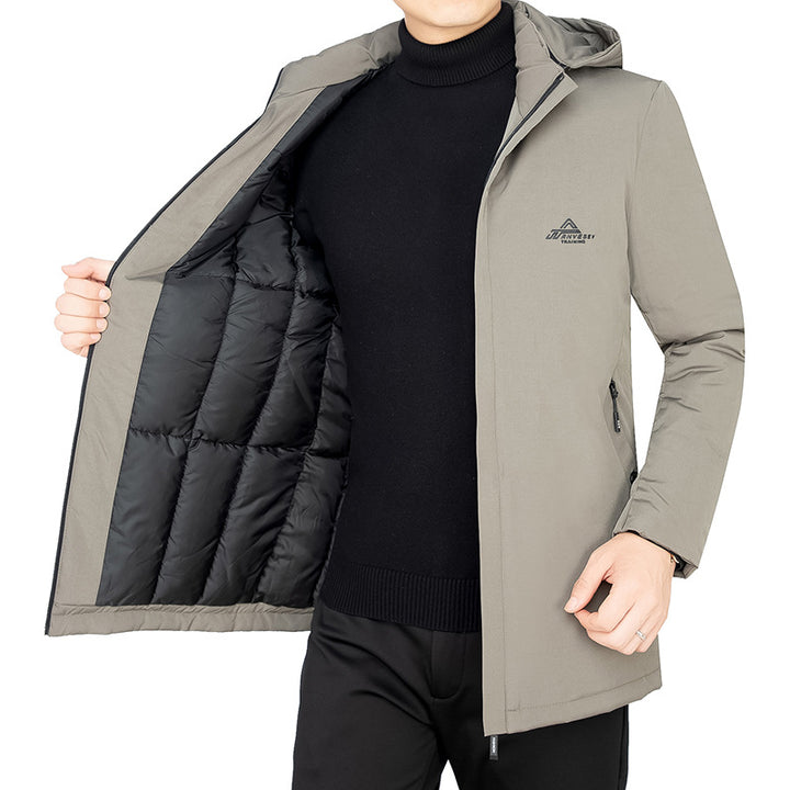 Herren Kapuzenparka mit gesteppter Thermofütterung und winddichter Außenhülle Drune