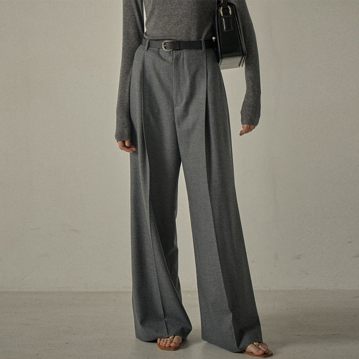 Damen elegante Hochbund-Culotte mit abnehmbaren Gürtel Drune