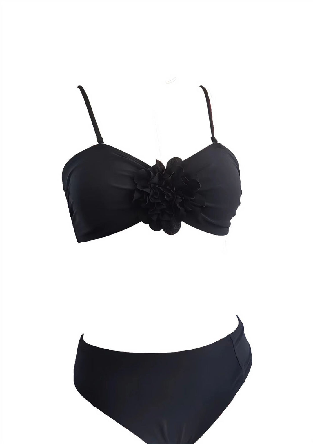 Damen Bandeau-Bikini mit blütenförmigen Details Drune