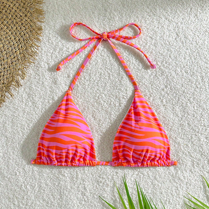 Damen Triangel-Bikini mit verspieltem Wellenmuster Drune