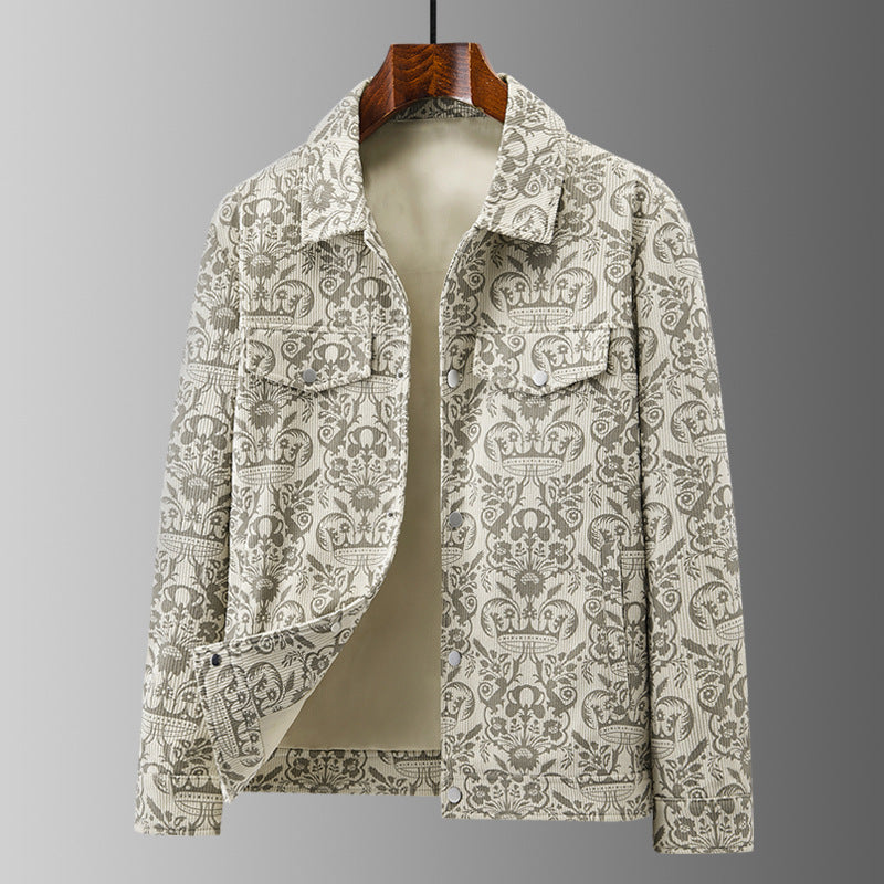 Damen Elegante Utility-Jacke mit floralem Muster Drune