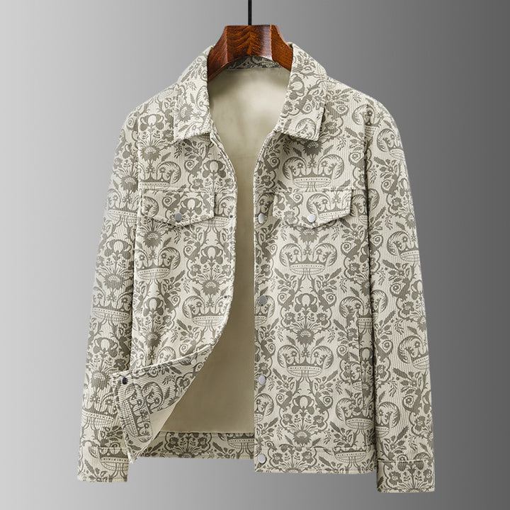 Damen Elegante Utility-Jacke mit floralem Muster Drune