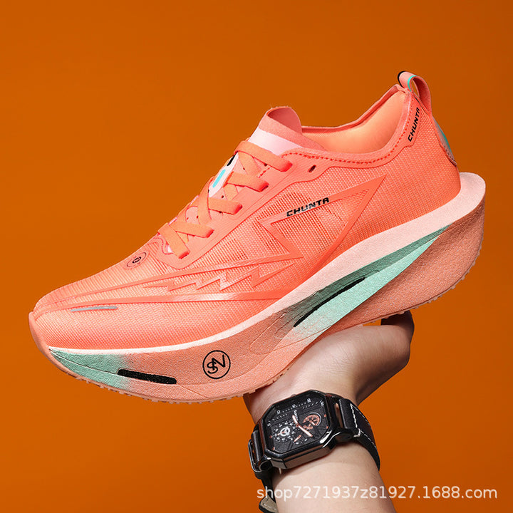 Unisex leichter Performance Laufschuh mit gedämpfter Plateausohle und atmungsaktivem Mesh Drune