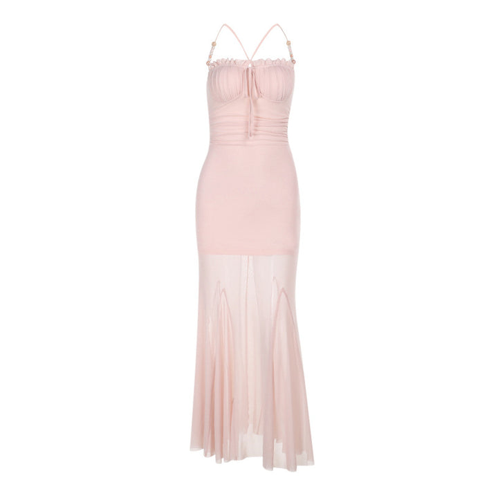 Damen Elegantes Maxikleid mit raffinierten Rüschendetails Drune