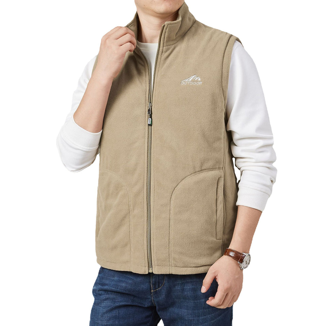Herren Fleece-Weste mit hohem Kragen Drune