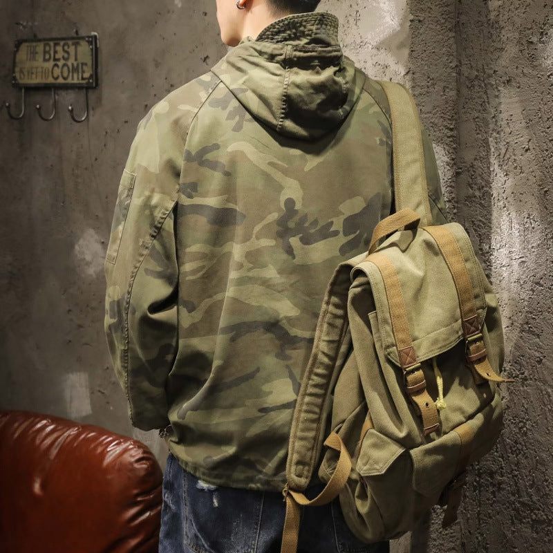 Herren Kapuzen-Anorak mit Halbzip, Kängurutasche und Tunnelzugsaum Drune