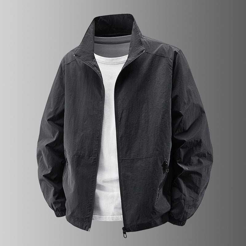 Herren Ultralight Technical Blousonjacke mit elastischen Bündchen, verdeckten Reißverschlusstaschen & atmungsaktivem Nylonmix Drune