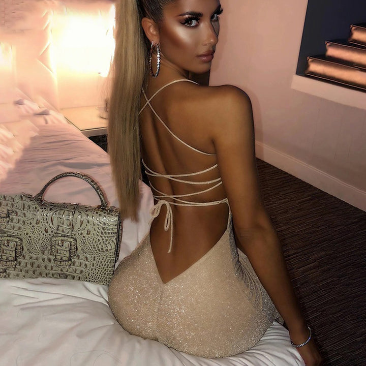 Damen Elegantes Maxikleid mit Spaghettiträgern und seitlichem Schlitz Drune