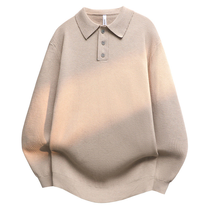 Herren Modisches Strickoberteil mit Knopfleiste Drune