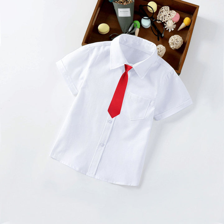 Kinder Kurzarmhemd mit Kragen und Krawatte Drune