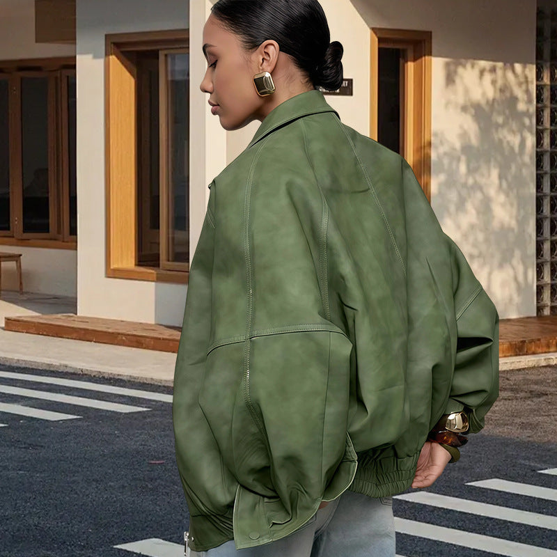 Damen Trendige Oversized-Jacke mit lässigem Schnitt und voluminösen Ärmeln Drune
