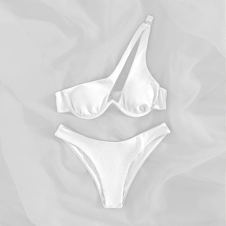 Damen Triangel-Bikini mit asymmetrischem Schnitt und gepolstertem Oberteil Drune